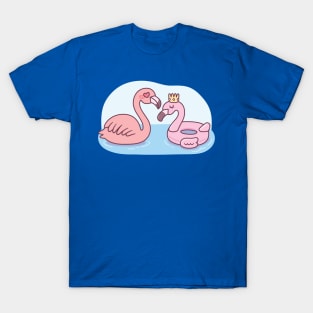Funny Flamingo Loves Pink Flamingo Pool Float T-Shirt